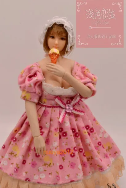 

1:6 Scale Cute Skirt Dress Headwear Clothes Fit 12" Female PH TBL Figure Body