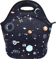 neoprene lunch bag for kids insulated lunch box tote for women men adult teens boys teenage girls toddlers space planet