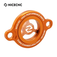 nicecnc motocross aluminum transparent oil filter cover cap plug for ktm 250 sx f xc f 13 22 350 sx f xc f exc f 11 22 450 exc