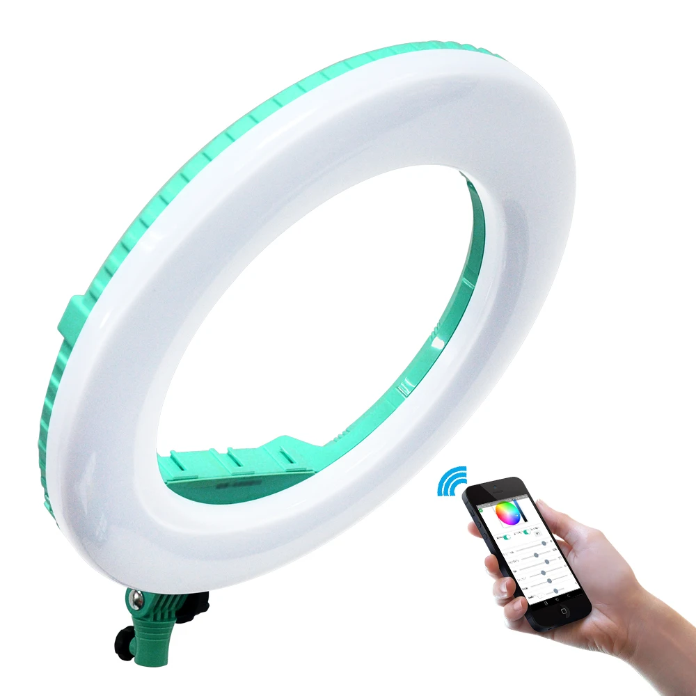 

Yidoblo AX-480DII Bluetooth APP Control Warm Cold Color Ring Lamp 2800-9900K makeup Tattoo Beauty Salon Ring Light LEDLamp kit