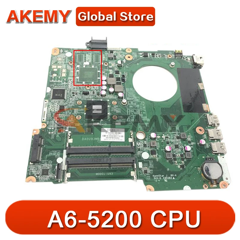 

Laptop motherboard For HP Pavillion 14-N Mainboard DA0U93MB6D2 739655-501 Core AM5200 TESTED DDR3