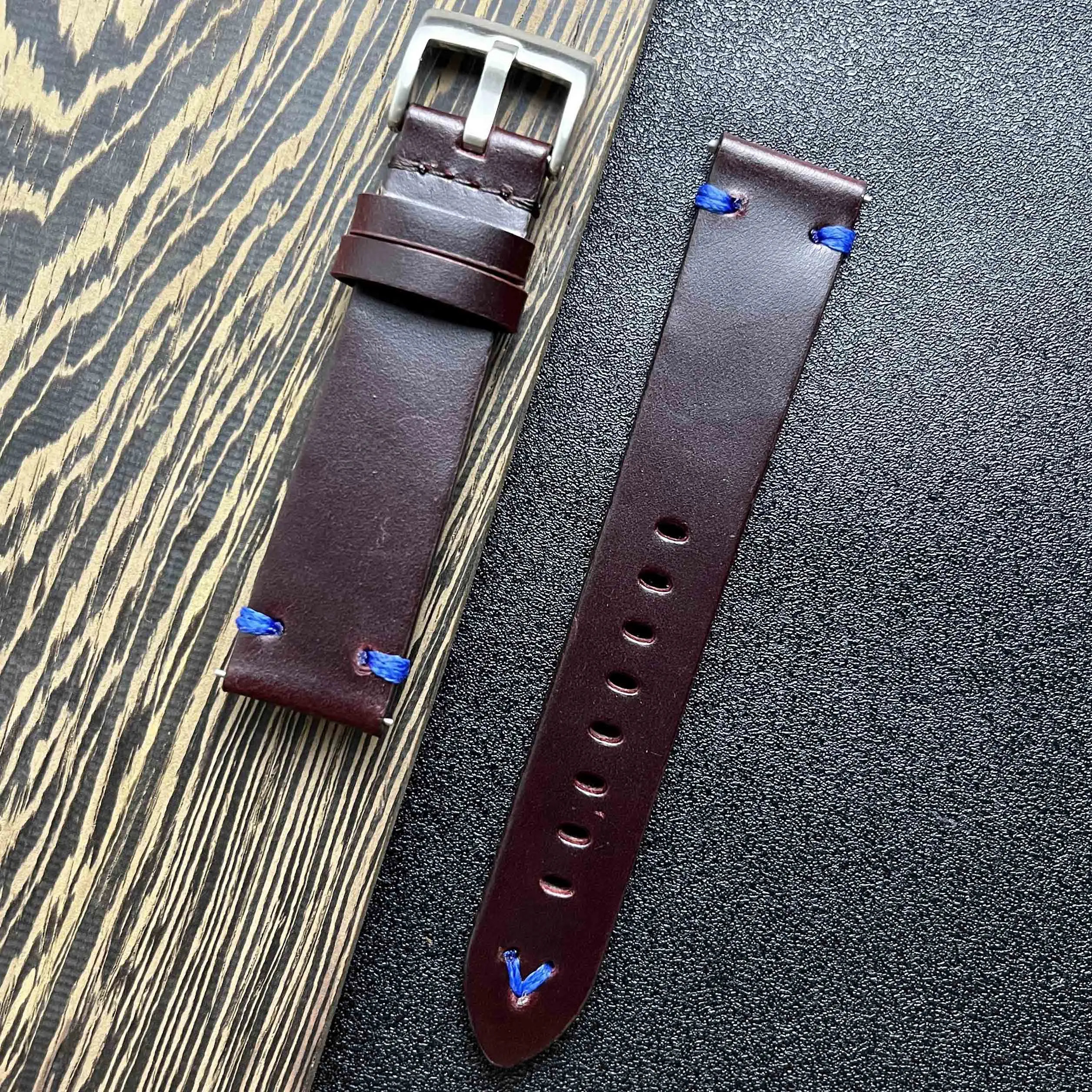 

Leather Watch Strap Handmade Vintage Oil Wax Leather Strap Quick Release Watch Strap Belt Cowhide Higt Quality Belt
