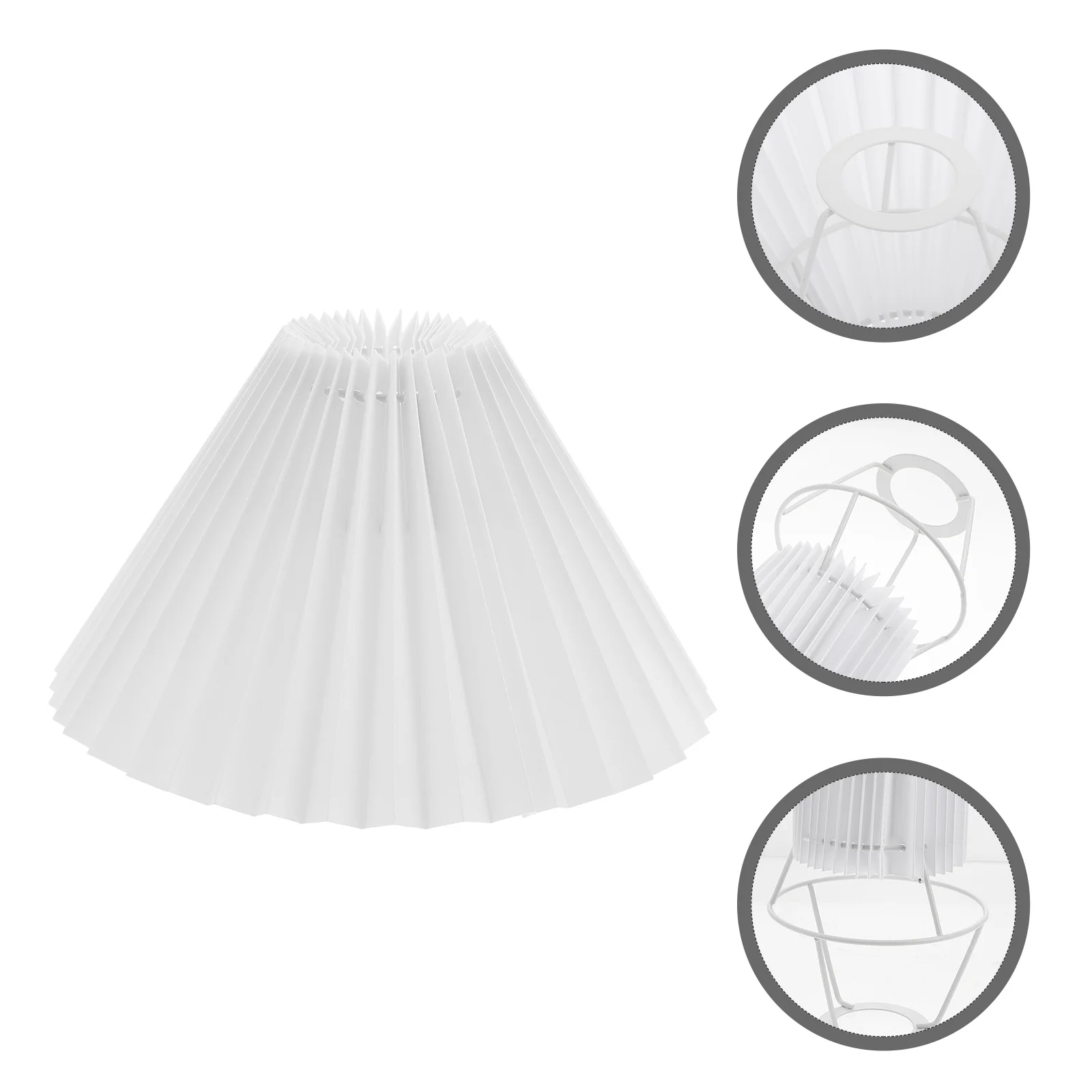 

Lamp Shade Lampshade Pleated Shades Cover Replacement Table Floor Fabricfolding Cloth Medium Cream Clip Small Large Stiffel Bell