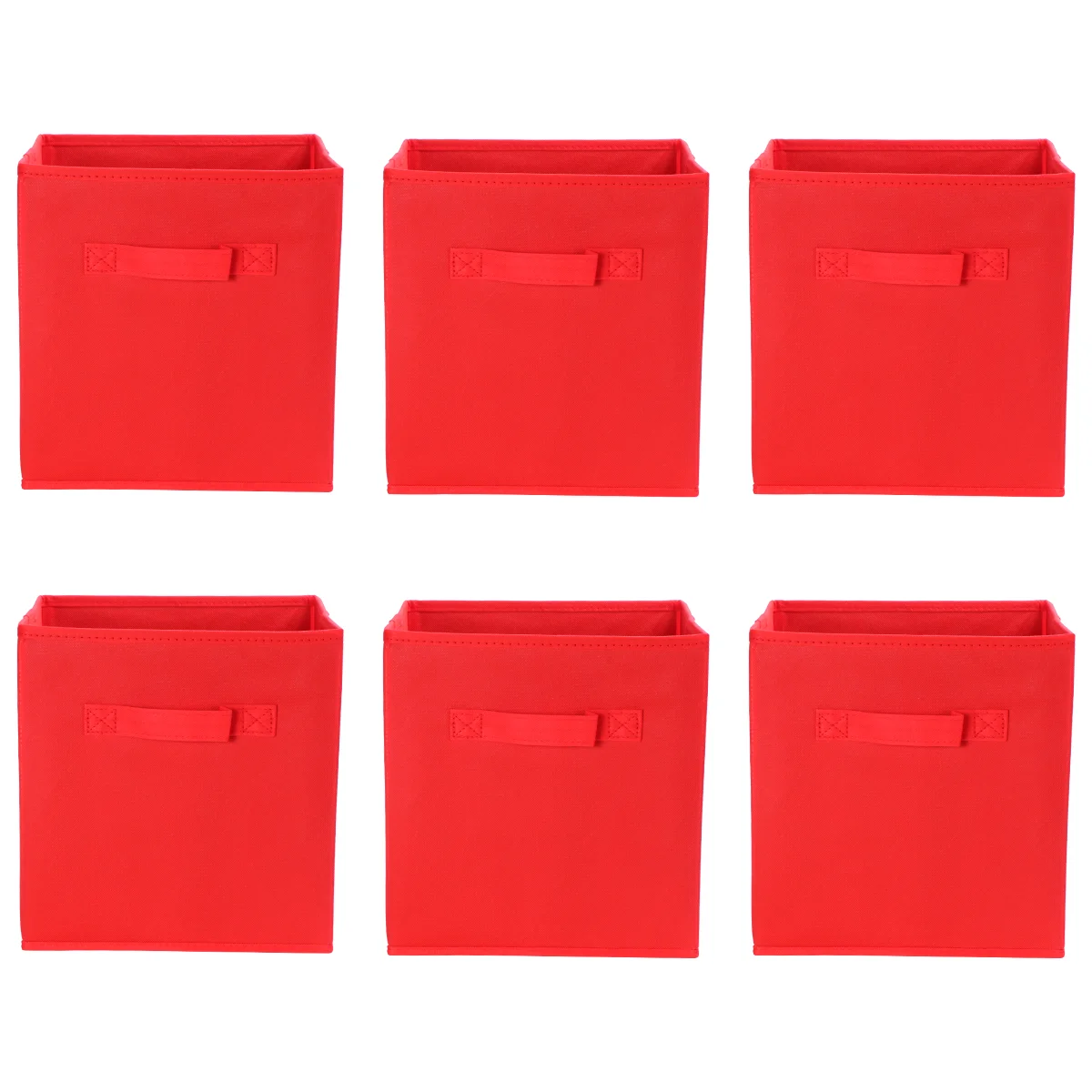 

6PCS Foldable Collapsible Fabric Storage Cube Baskets Boxes Bins Organizer Toys Books Storage Collection Containers Drawers