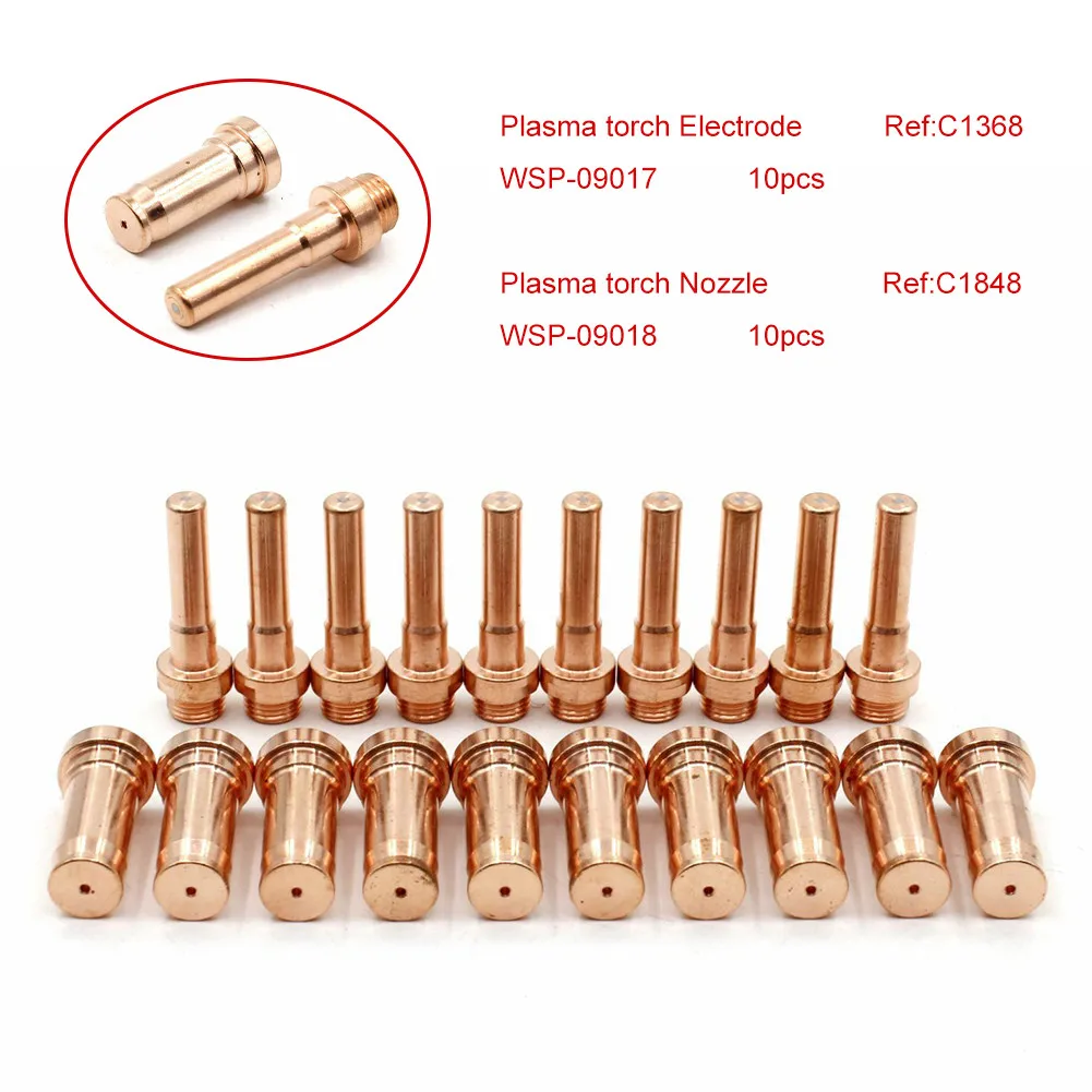 Упаковка из 20 электроды плазмы C1368 с наконечником C1848 1 2 мм 50 70A для плазменных