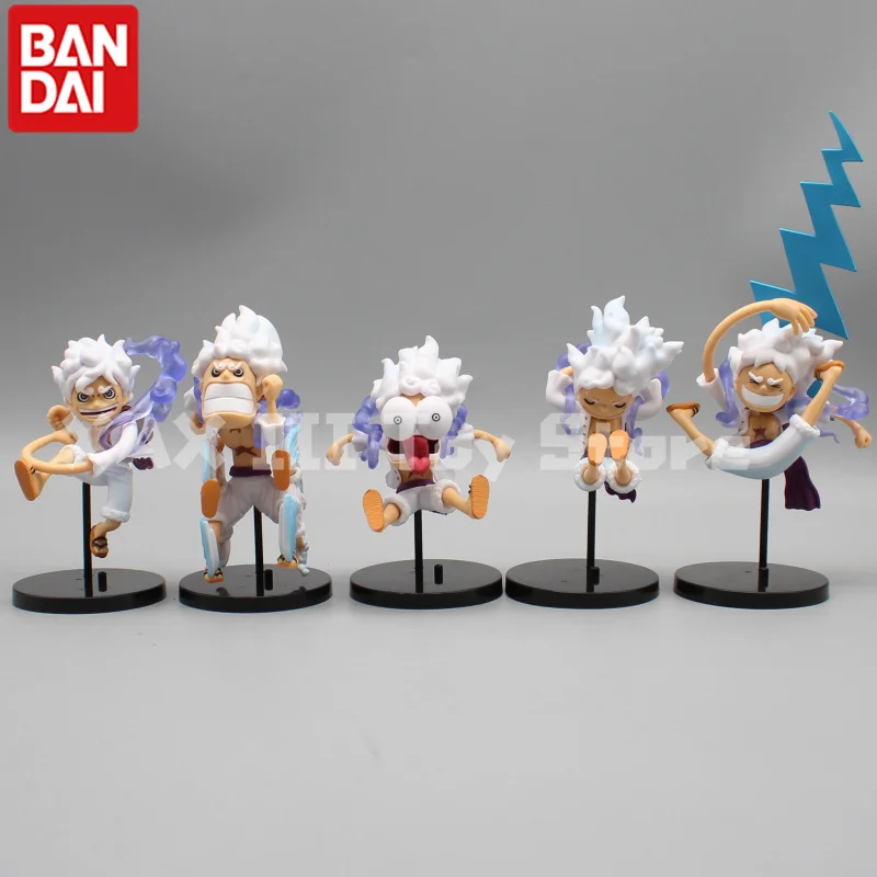 5 шт. цельная мультяшная пятиступенчатая Ника Луффи аниме-фигурки статуя