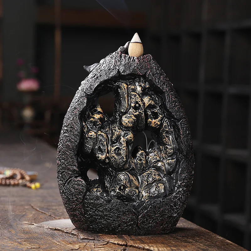 С 20 конусами дзен благовония дракон из смолы украшение для дома горелка