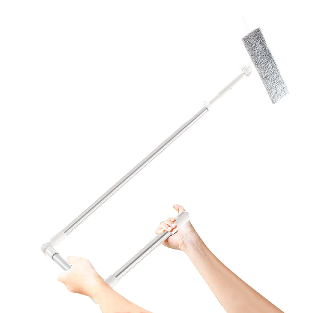 

Window Squeegee Microfiber Extendable Window Scrubber Washer Cleaner Tools 180 Rotatable Cleaning Brush for High Window