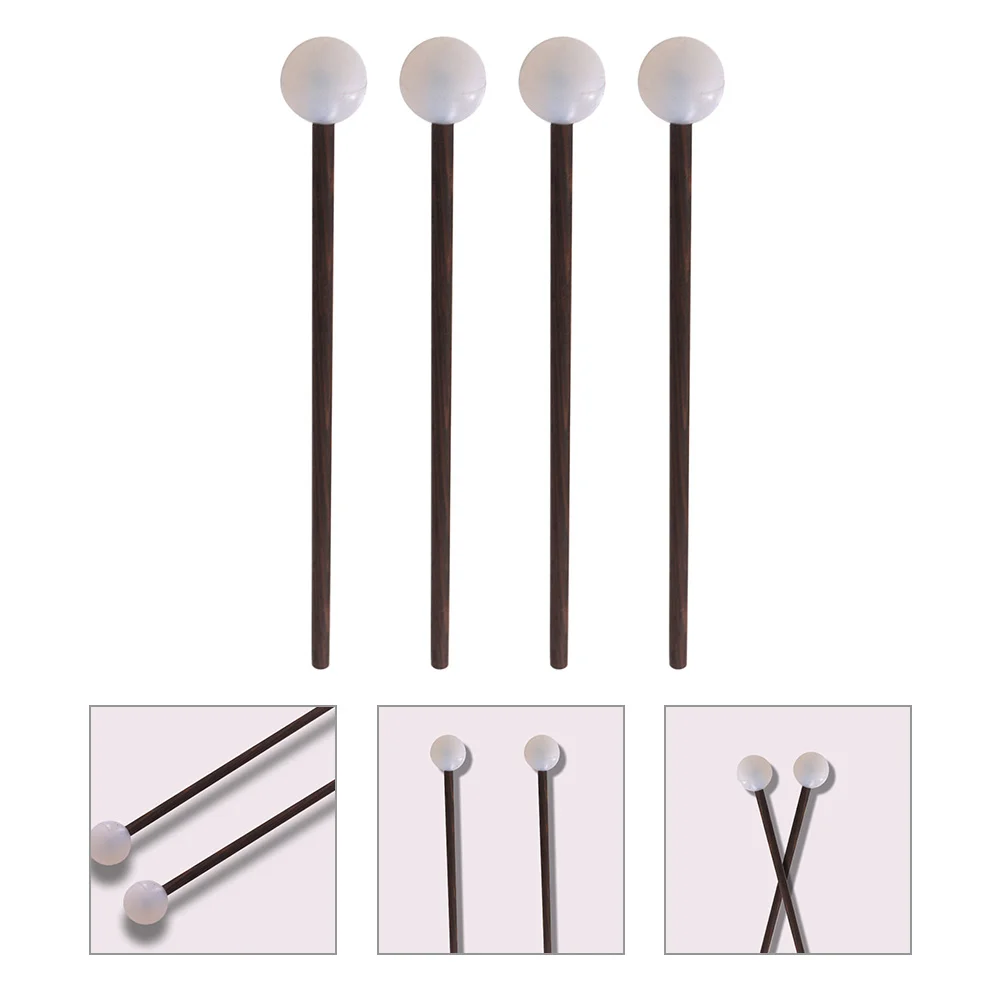 

2 Pairs Small Stick Ethereal Drum Sticks Drumsticks Drumset Accessories Rubber Xylophone Mallets