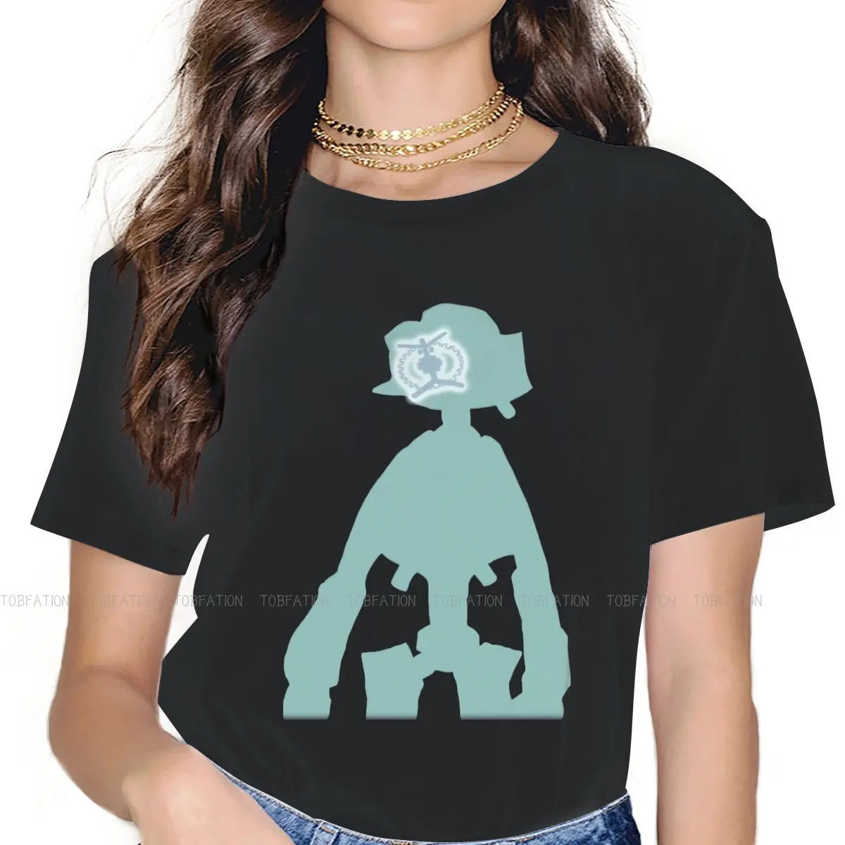 

Canti Monochrome Casual TShirt FLCL Fooly Cooly Printing Leisure T Shirt Female Short Sleeve Unique Gift Idea