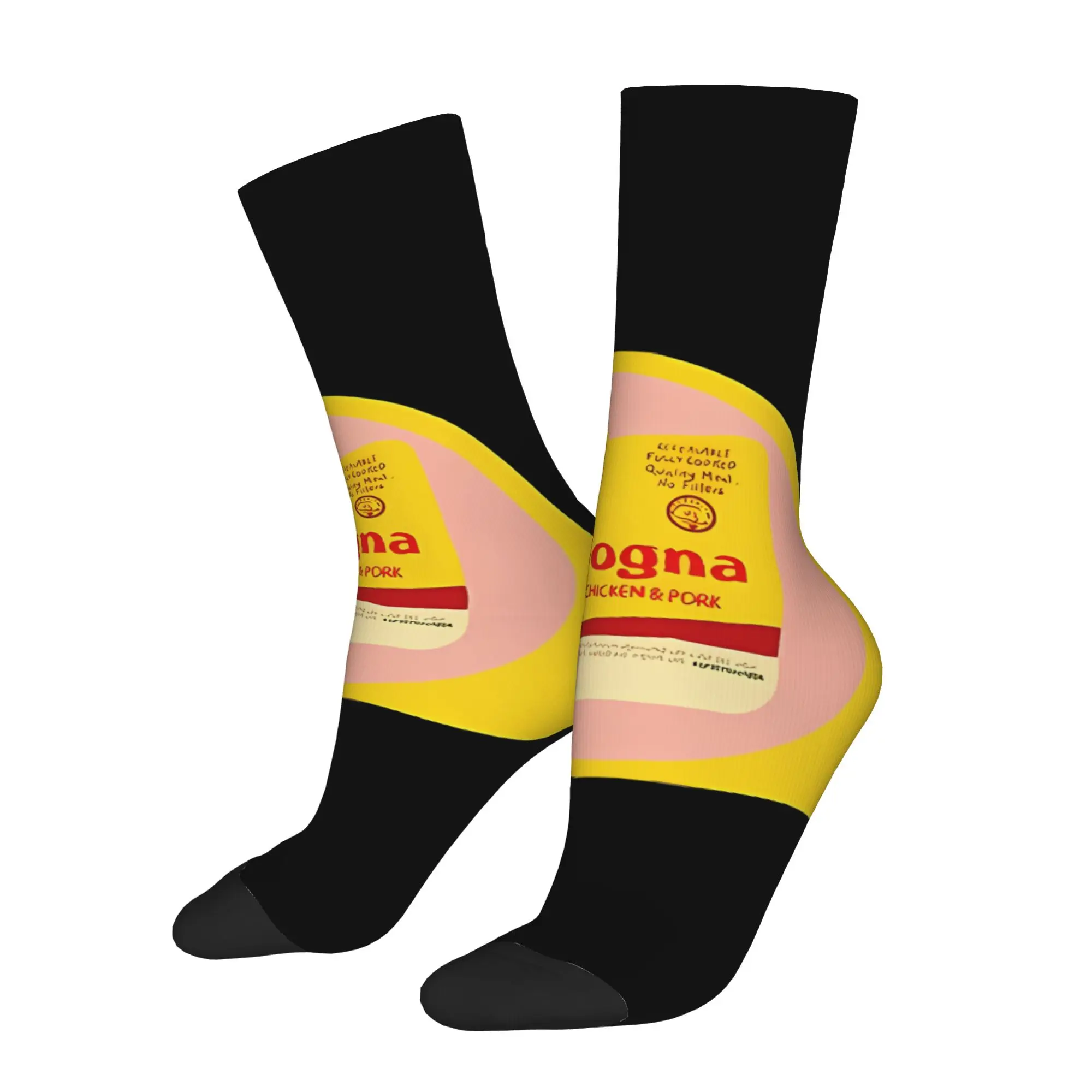 Фото Забавные носки Oscar Mayer Oscar Mayer Bologna, качественные мужские носки с принтом в стиле хип-хоп, оригинальные мужские носки №1