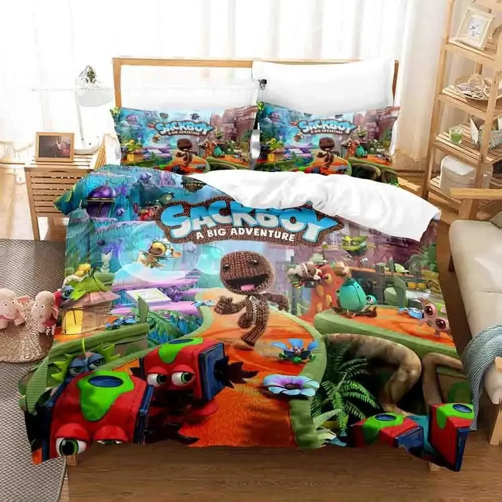 3d Print Game Sackboy A Big Adventure Комплект постельного белья Single Twin Full Queen King Size для взрослых и