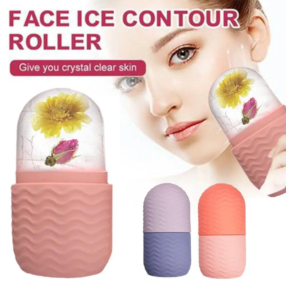 

Massager Face Roller Silicone Ice Cube Beauty Lifting Contouring Tool Cooling Slimming Shrinking Pores Ice Roller Skin Care