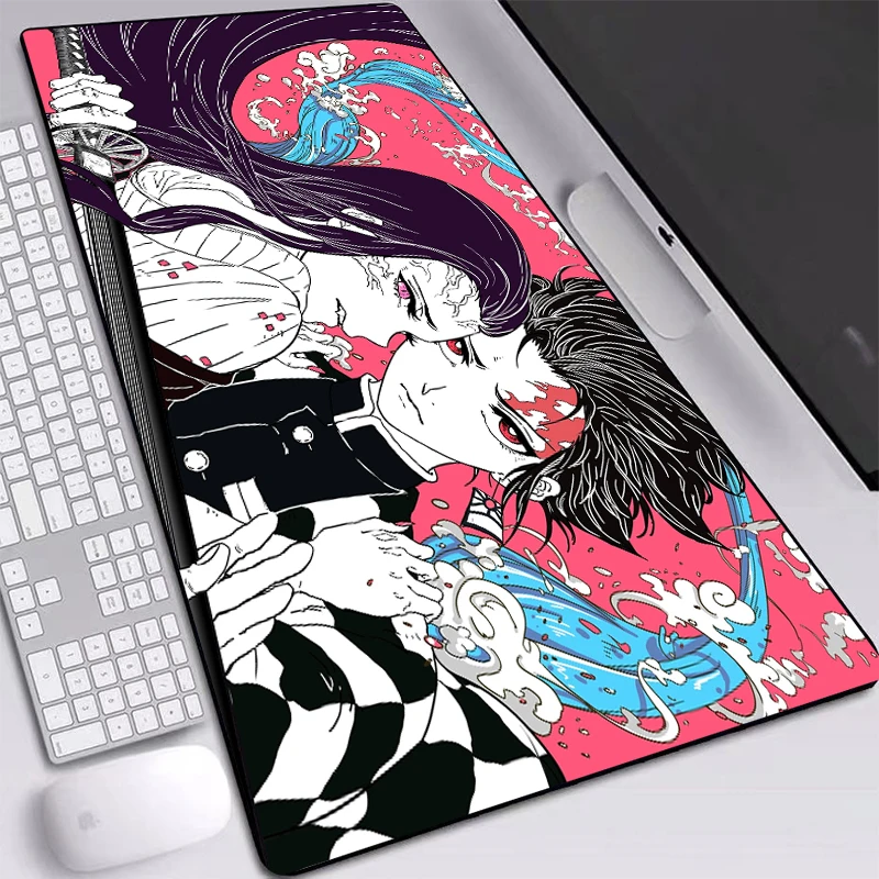 

Anime Mouse Pad XXL Demon Slayer Kimetsu No Yaiba Desk Mat with Good Quality Rubber Large Mouse Pad Keyboards Mat Free Shipping