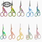 Ретро Цвет печать ножницы в форме аиста розовый швейные ножницы для ткани Швейные принадлежности и аксессуары для ванной комнаты под старину ремесленные маленькие ножницы