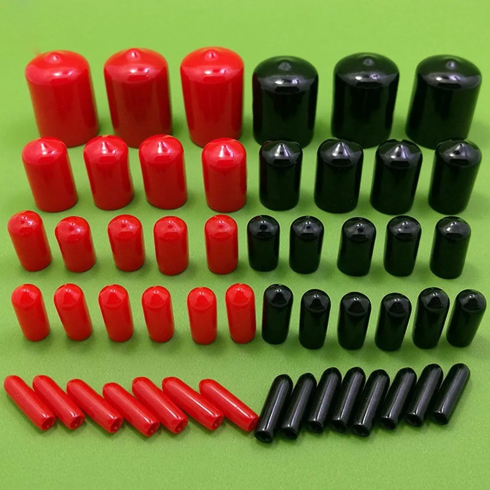 

2000pc Rubber Screw End Cap Cover M2 M2.5 M3 M4 M5 M6 M10 Assort Plastic Tube Hub Thread Protector Push-fit Caps Pipe Black