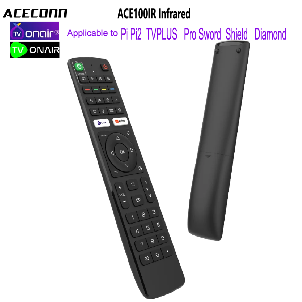 Фото Пульт дистанционного управления для Pi, TVPLUS Pro, Sword, Shield, Diamond ACECONN Sword IPTV Box TV plus pro TV Box Android и Linux Streaming Box №4