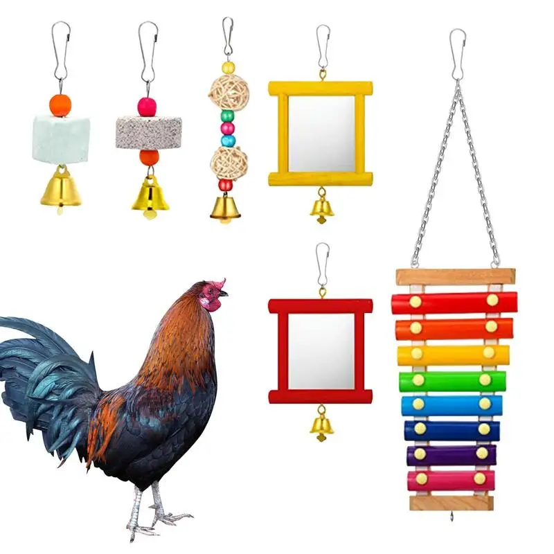 

6 шт., игрушки для попугаев