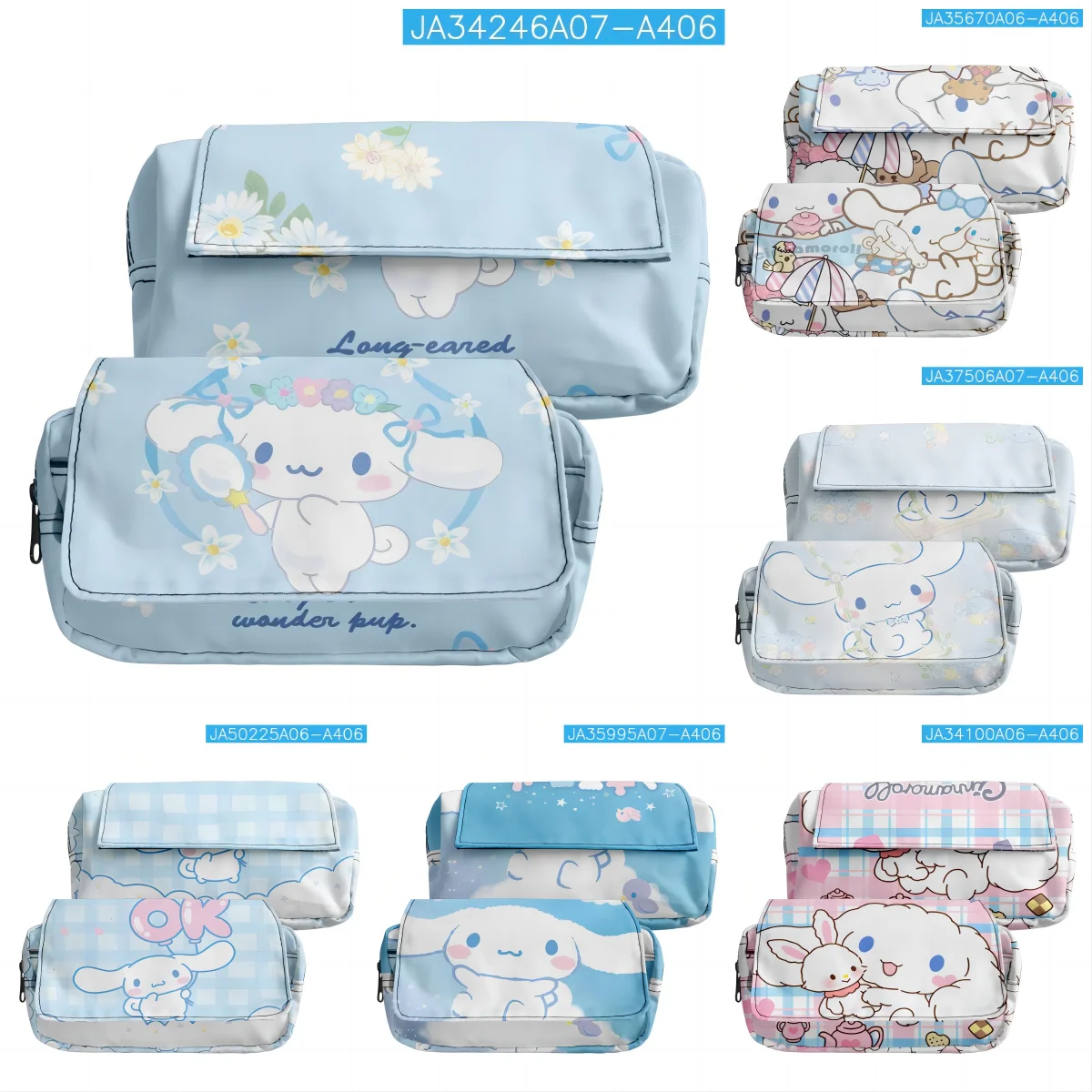 

Sanrio Large Capacity Pencil Case Kawaii HelloKitty Cinnamoroll Melody School Pencils Bag Pouch Pen Case Supplies Stationery