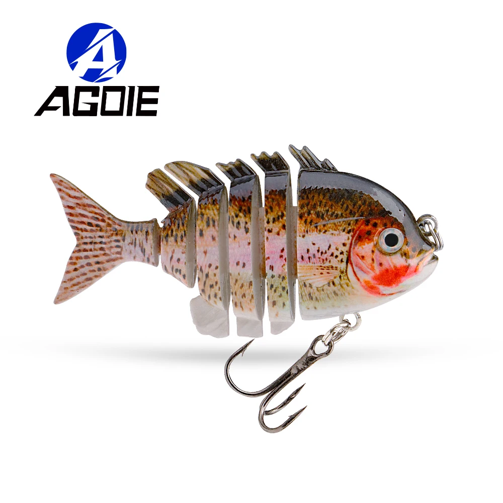 

Agoie Mini Topwater Swim Bait Realistic Jointed Fishing Lure for Bass and Pike Fishing Multi-Jointed Swimbait 6cm 4g Hard Bait