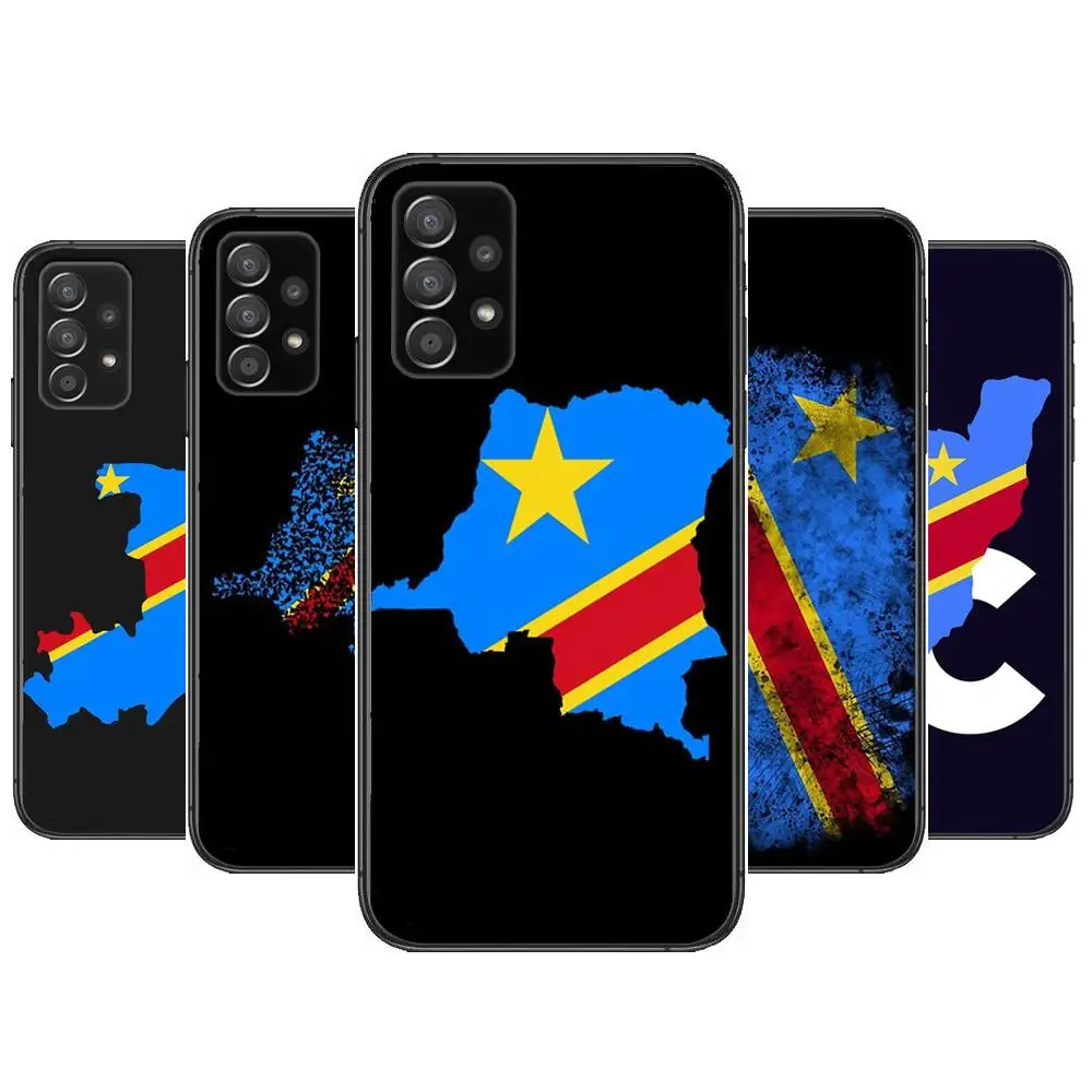 

Congo Democratic Republic Flag Phone Case Hull For Samsung Galaxy A70 A50 A51 A71 A52 A40 A30 A31 A90 A20E 5G a20s Black Shell A