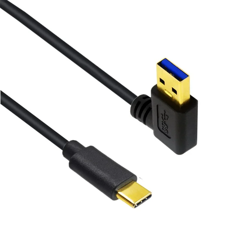 Позолоченный кабель-переходник с углом 90 градусов вверх вниз влево вправо USB 3.0