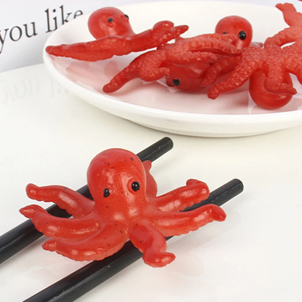

4 Pcs Ornaments Ocean Decor Desktop Plastic Octopus Decoration Decorate Adorable Marine Animal Plaything Pvc Pupils Model