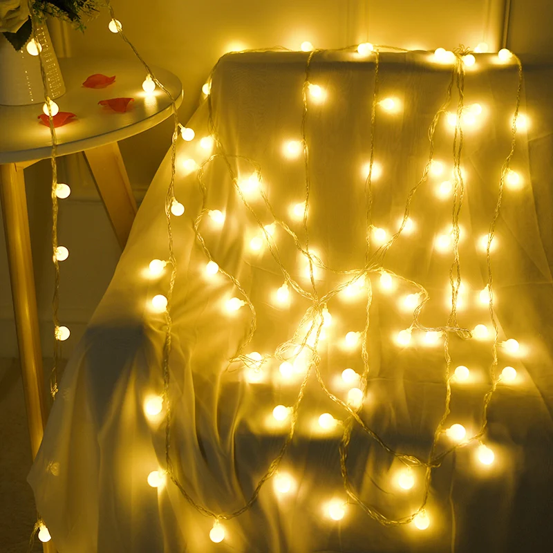 СВЕТОДИОДНАЯ Гирлянда WS2812B с круглыми шариками 5 в постоянного тока