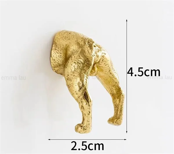 

Латунные ручки для шкафа в форме головы собаки