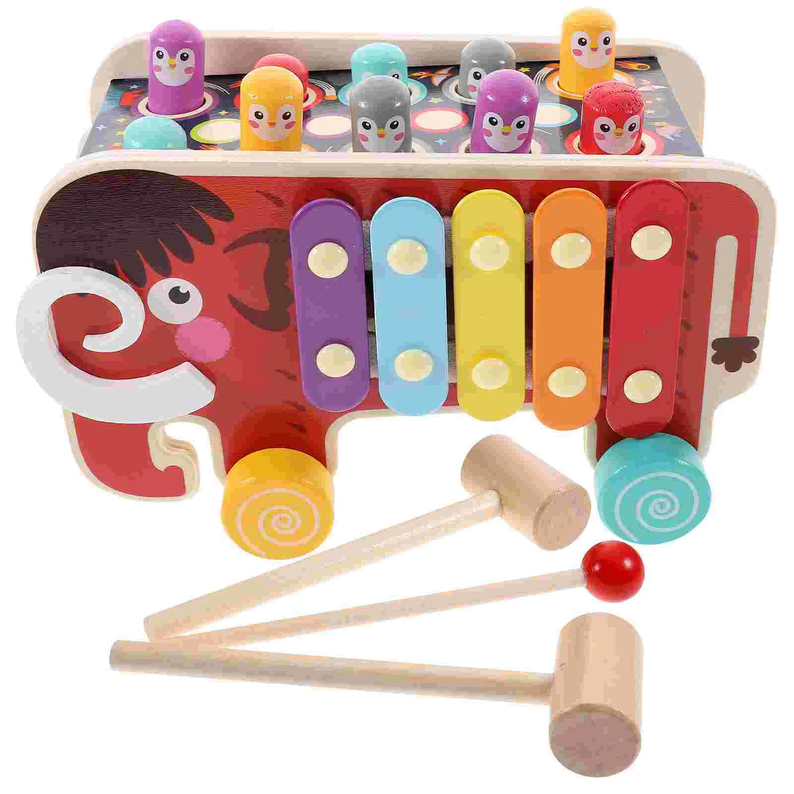 

Hammer Toy Bench Pounding Wooden Toys Ball Xylophone Peg Montessori Early Pound Education Stem Game Whack Musical Beat Tap