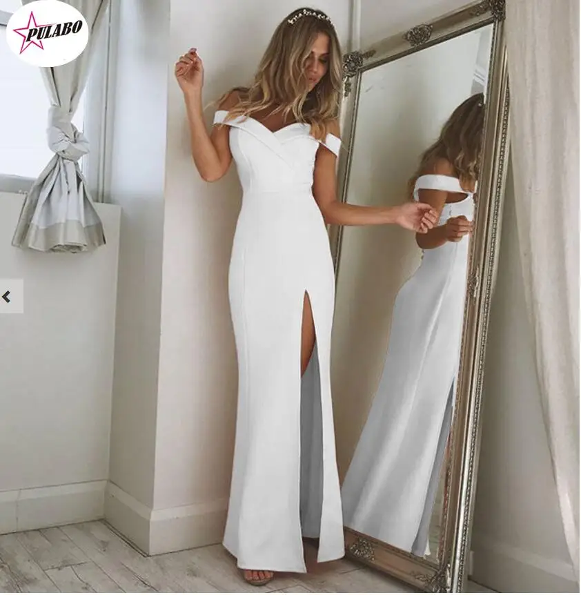 

Elegant Embroidery Lace Women Evening Party Dress Strapless Bodycon Long Dress Backless Vestidos 2022 Spring Autumn