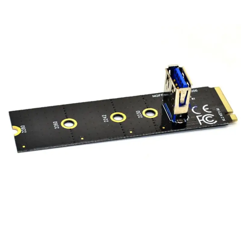 

Ngff Pcie Riser Card Black Portable Convenient Lightweight Alloy Office Accessories M.2 Ngff To Pci-e X16 Mining Card Adapter