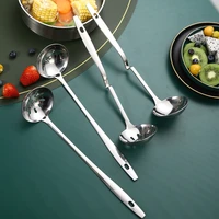 long handle soup ladle stainless steel serving spoon kitchen bouillon tablespoons skimmer home tableware cooking utensils