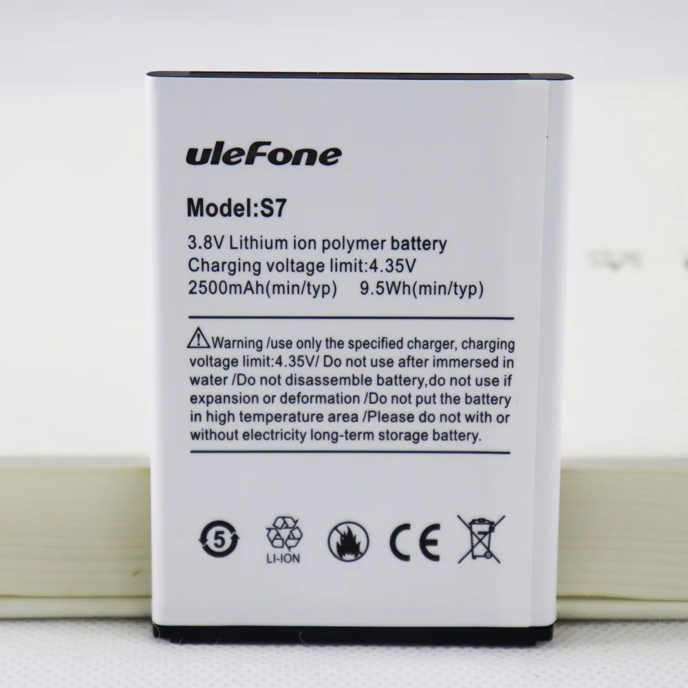 

5 шт. 10 шт. 20 шт. 2500 мАч MTK6580 Сменный аккумулятор для Ulefone S7 / S7Pro Pro 5,0 дюймовый аккумулятор для смартфона