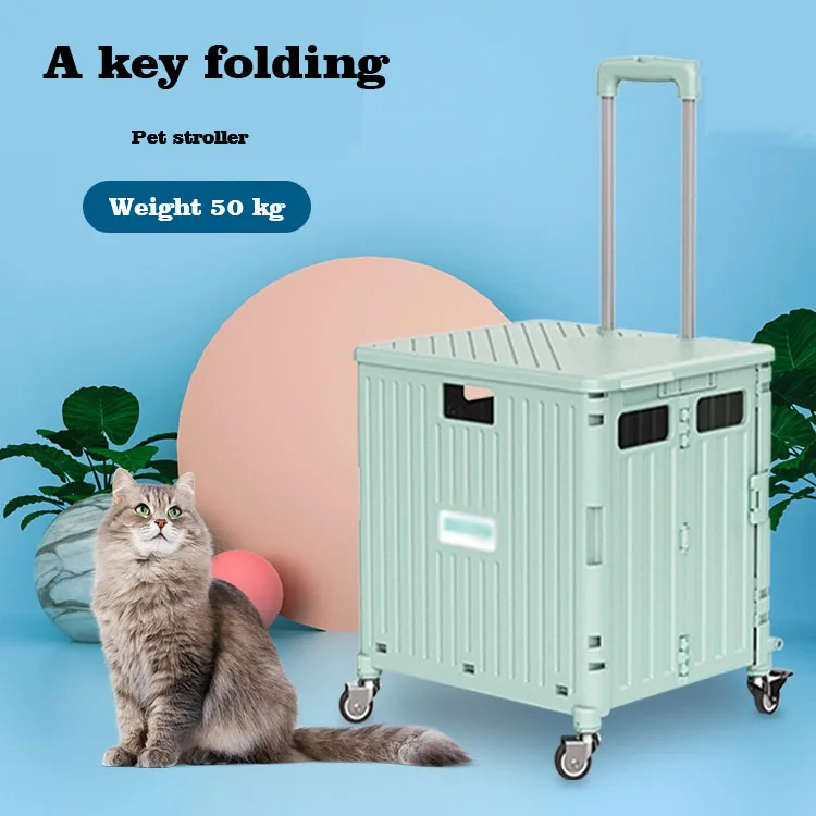 

Прогулочная коляска для домашних питомцев, транспортировка для собак, кошек, маленьких питомцев, покупок в машине, садовая тележка для тран...