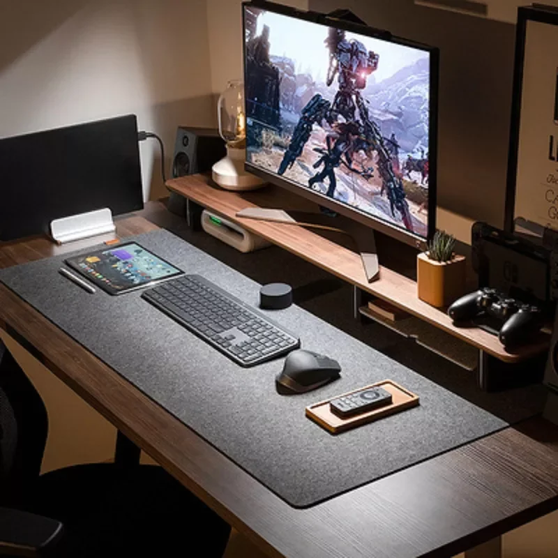 

NEW2023 Large XXL Office Computer Desk Mat Table Keyboard Big Mouse Pad Wool Felt Laptop Cushion Desk Non-slip Mat Gamer Mousepa