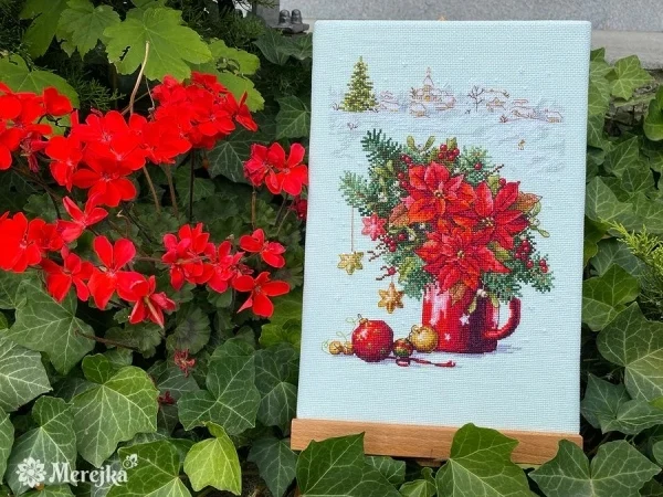 Наборы для вышивки крестом рукоделие хлопковый холст Merejka K-194 рождественская