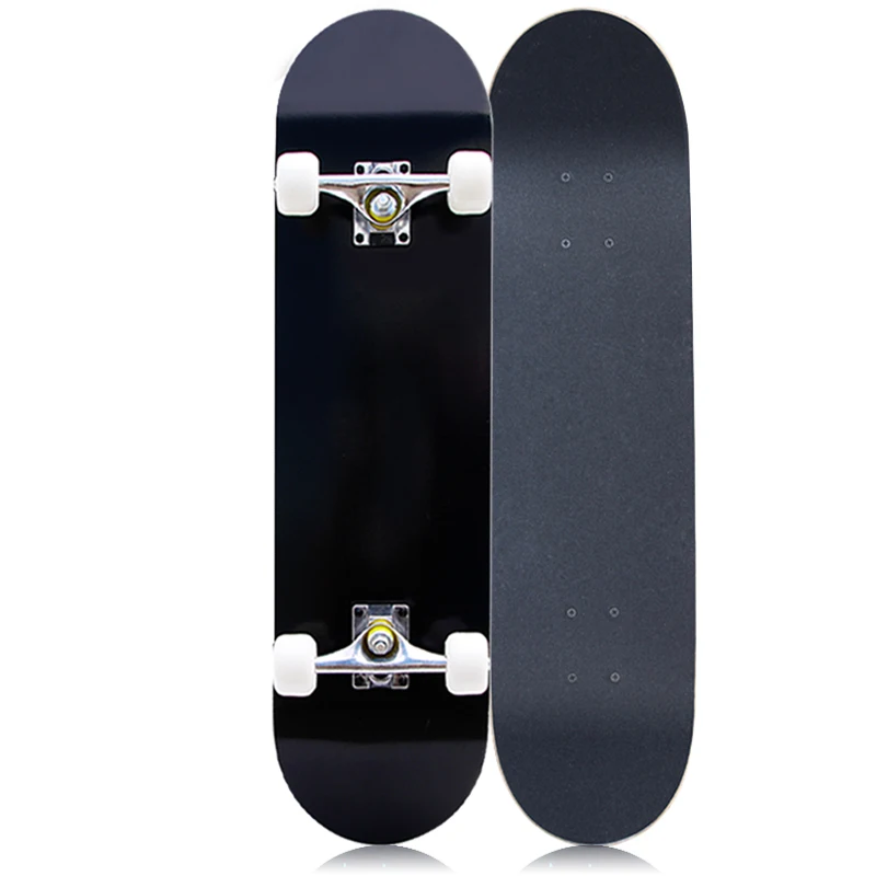 

Children Skateboard Maple Wood Skateboards Short Board Four-Wheel Adult Training Longboard Double-Warped Scooter 80*20cm Deck