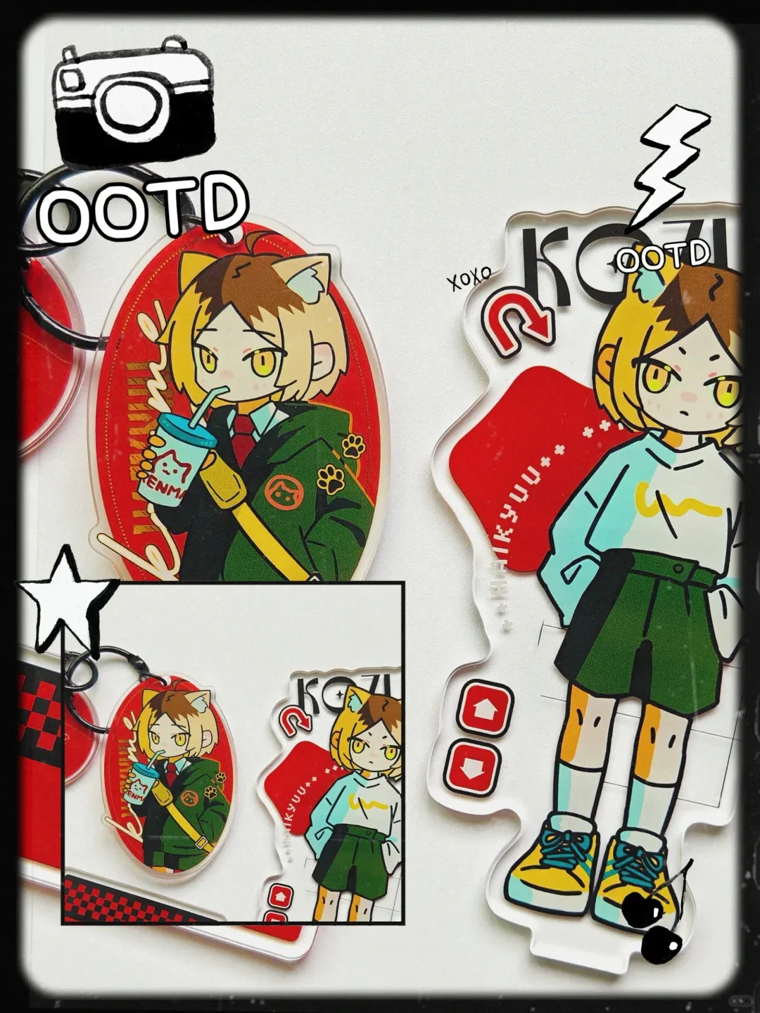 Kenken Nishizawa аниме брелок для ключей мужчин женский настольный декор стоячий