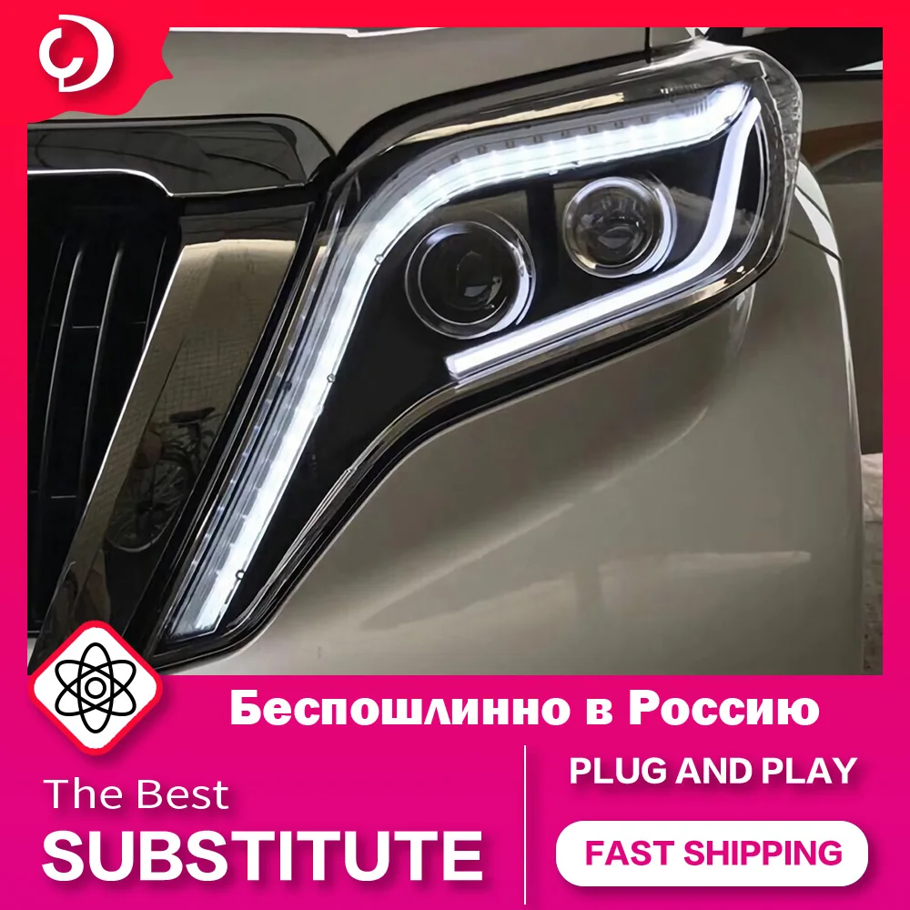 

AKD Car Styling Headlights for Toyota Lander Cruiser Prado 2014-2017 LED DRL Head Lamp Led Projector Automotive Accessories