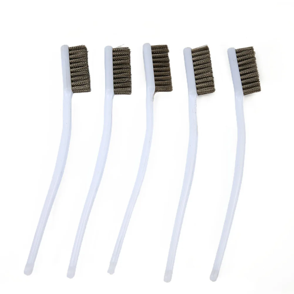 

Durable Hot New Practical Wire Brush Cleaning For Metal Kit Motorcycle Set Small Stainless Steel Tool 5 Pcs 5*