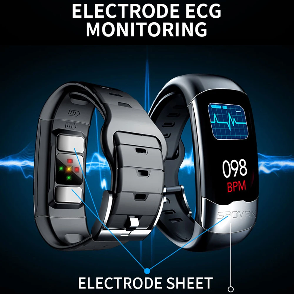 

Smart Bracelet HRV Heart Rate Blood Pressure Monitor Smart Band Men IP67 Waterproof Running Swimming Sport Wristbands