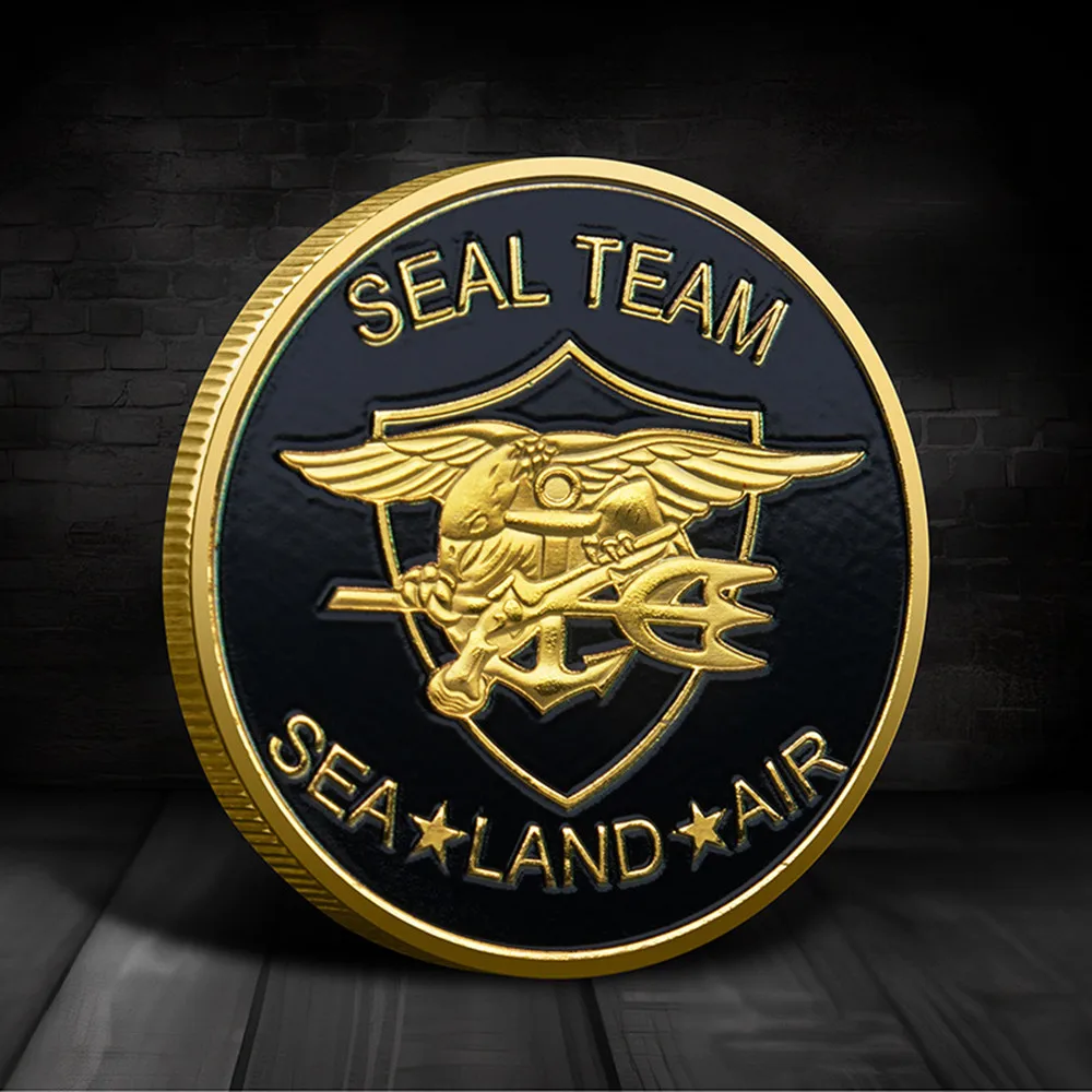 

Позолоченная монета U.S Navy SEAL TEAM