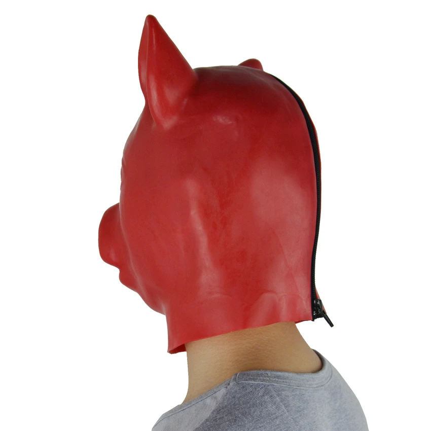 Рекламная полноразмерная латексная маска на голову резиновый молоток для