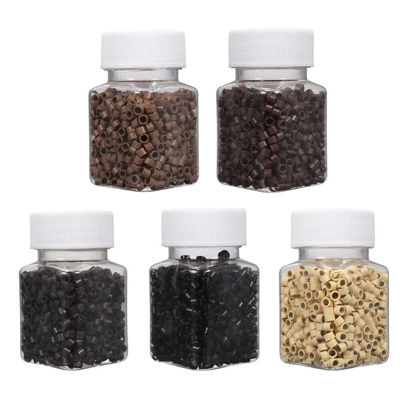 

500pcs Silicone Hair Beads Ring Micro Beads Fashion Hair Extension Tools Simple Braiders Beauty Hair Salon Styling Accessories