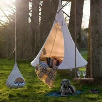 100*110cm Outdoor Camping Waterproof Leisure Hanging Tent Multiplayer Butterfly Swing Hammock Hanging Chair Garden Furniture