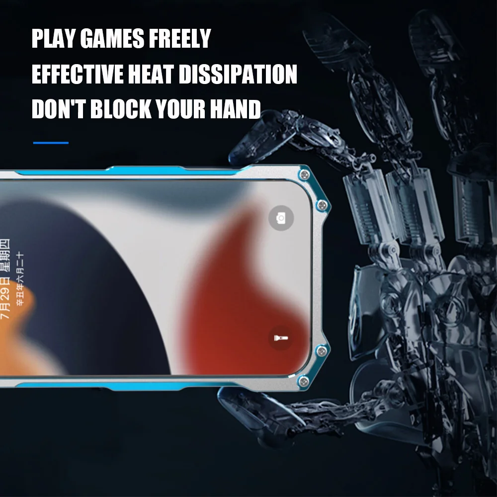 Metal Armor Phone Case for Iphone 13 14 Pro Max Case Aluminum Alloy Rugged All-Inclusive Frosted Texture Protective Shell 2022