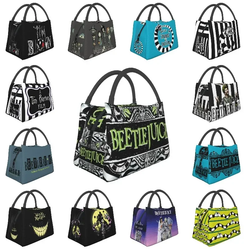 

Horror MoviePortable Lunch Box Tim Burton Style Cooler Thermal Food Insulated Lunch Bag Office Work Pinic Container