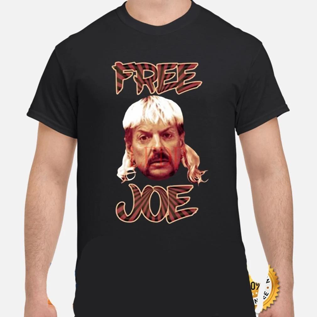 

FREESHIP Free Joe Exotic T Shirt Tiger King Pop Art T Shirt Black Cotton S-4XL