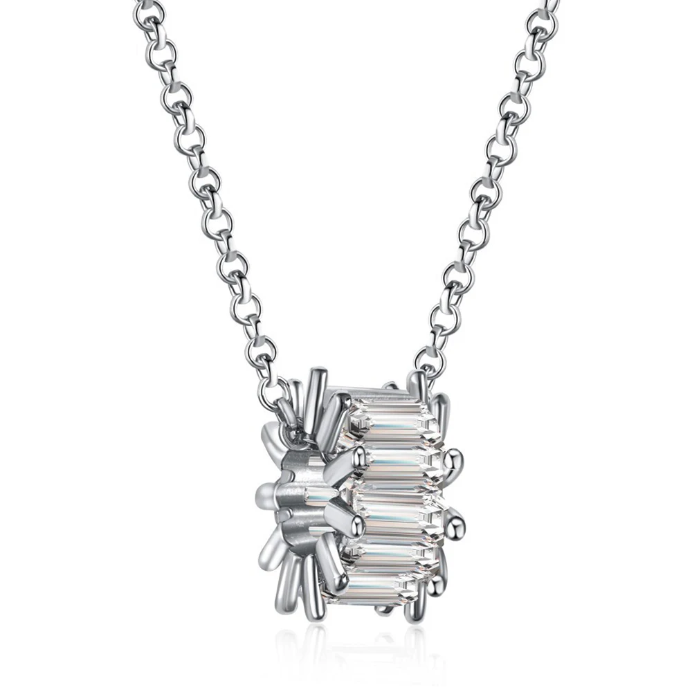 

Женское колье из серебра 925 пробы, с цирконом